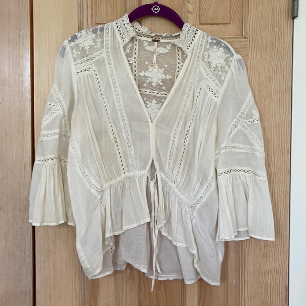 Free People Crochet Blouse